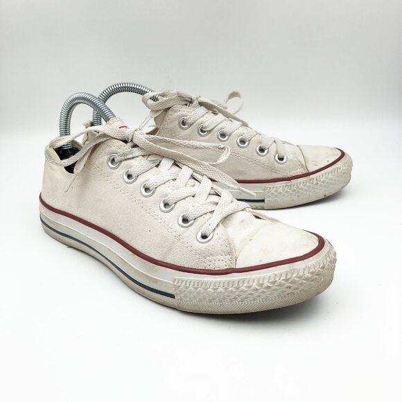 CONVERSE All Star White Low Top Lace Up Sneakers Womens 8 - Picture 1 of 12